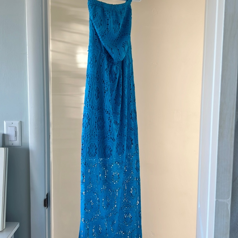 Lilly Pulitzer crochet lace strapless maxi dress xs